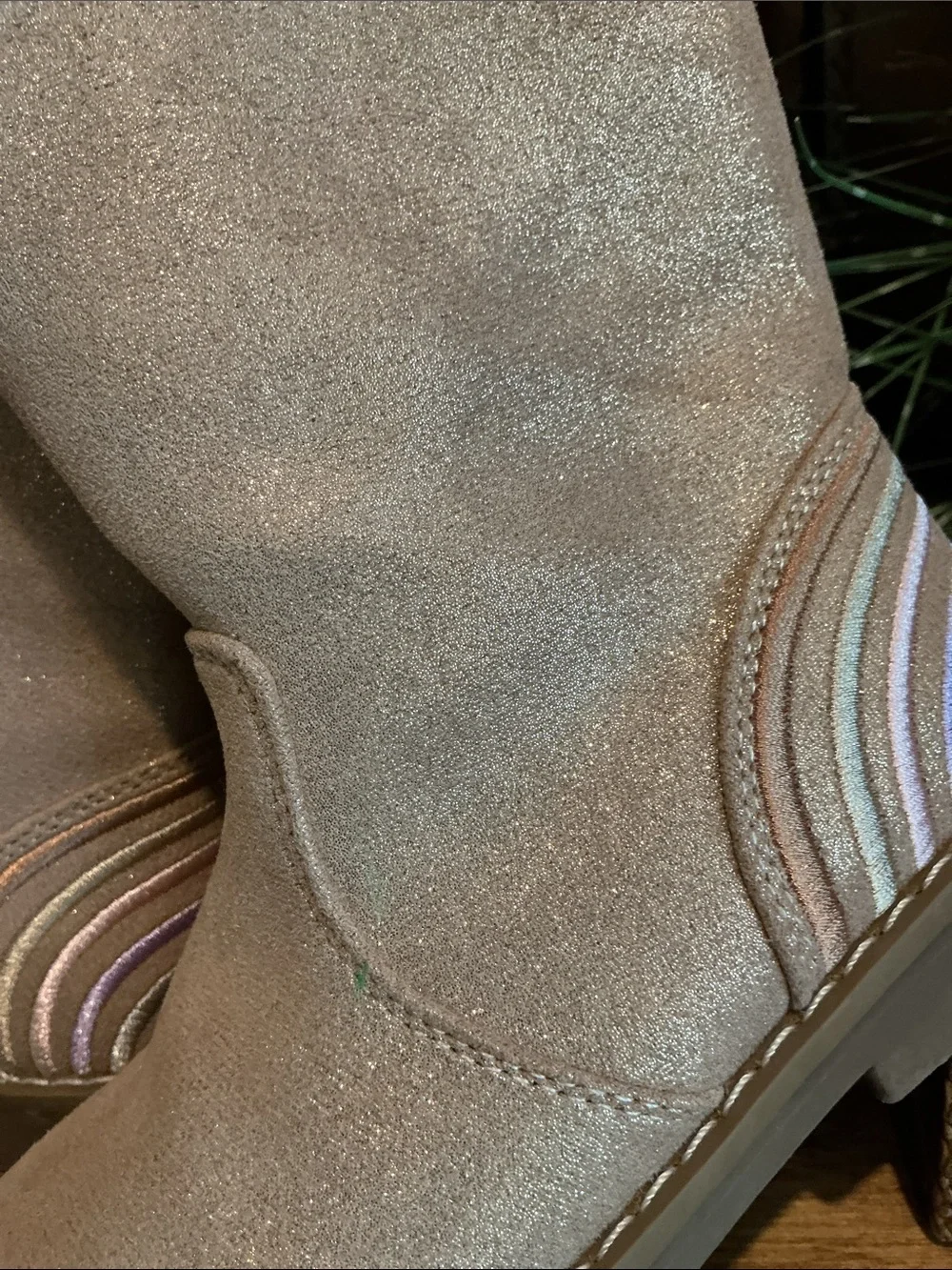 Kelly & Katie -Sz 9- Girls' Glimmer Tan Mid-Calf Boots